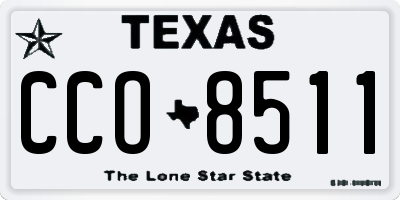 TX license plate CCO8511
