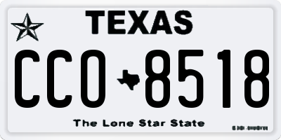TX license plate CCO8518