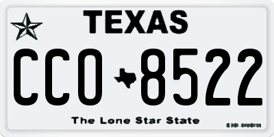 TX license plate CCO8522