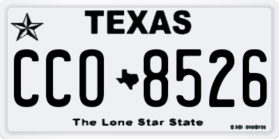 TX license plate CCO8526