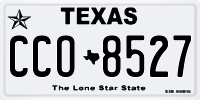 TX license plate CCO8527