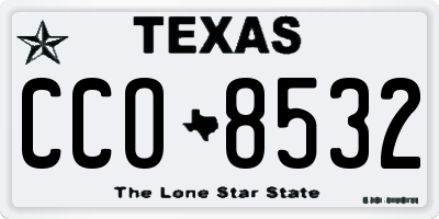 TX license plate CCO8532