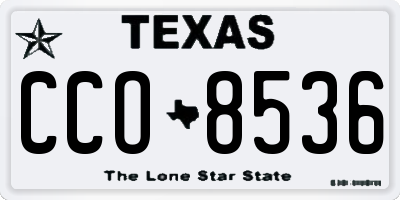 TX license plate CCO8536
