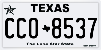 TX license plate CCO8537