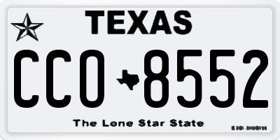 TX license plate CCO8552