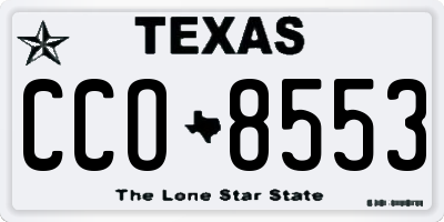 TX license plate CCO8553