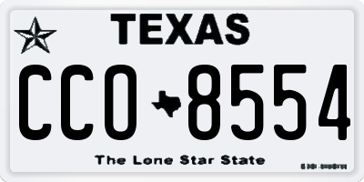 TX license plate CCO8554