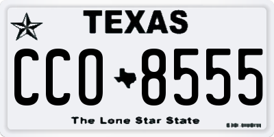 TX license plate CCO8555
