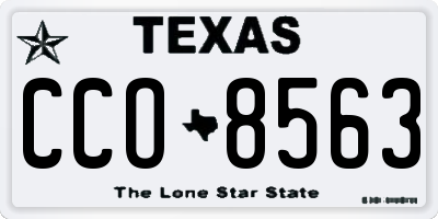 TX license plate CCO8563