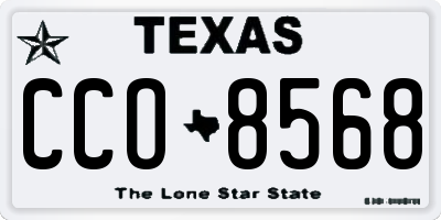 TX license plate CCO8568