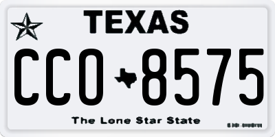 TX license plate CCO8575