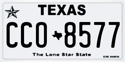 TX license plate CCO8577