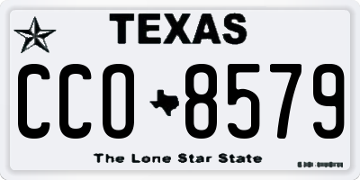 TX license plate CCO8579