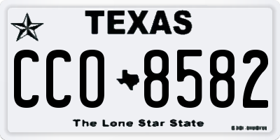TX license plate CCO8582