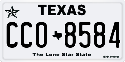 TX license plate CCO8584