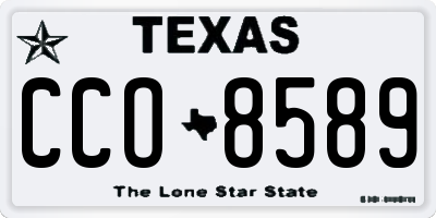 TX license plate CCO8589
