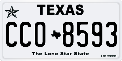 TX license plate CCO8593