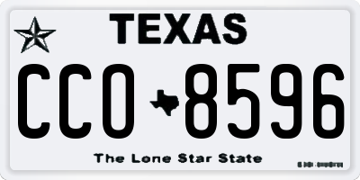 TX license plate CCO8596