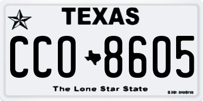 TX license plate CCO8605