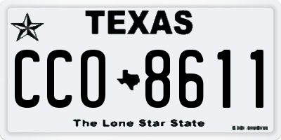 TX license plate CCO8611