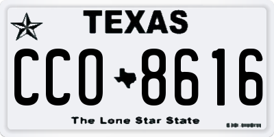 TX license plate CCO8616