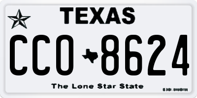 TX license plate CCO8624