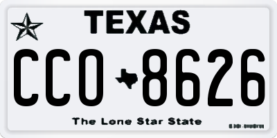 TX license plate CCO8626