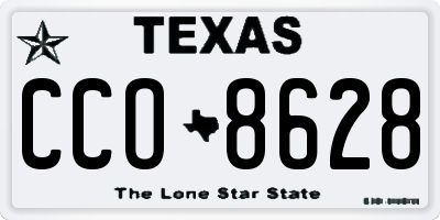 TX license plate CCO8628
