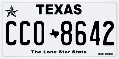 TX license plate CCO8642
