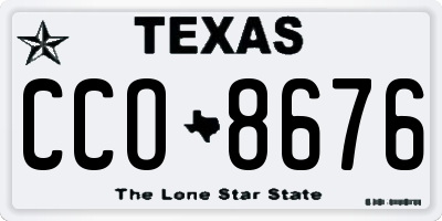 TX license plate CCO8676
