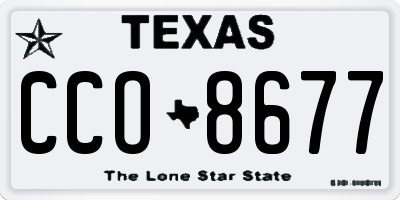 TX license plate CCO8677