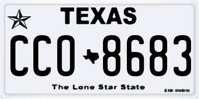 TX license plate CCO8683