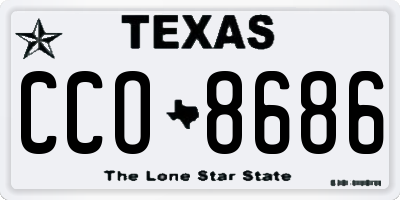 TX license plate CCO8686