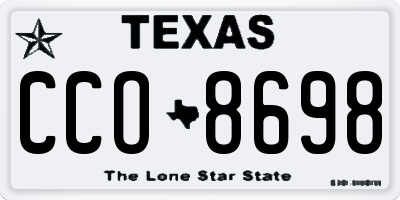 TX license plate CCO8698