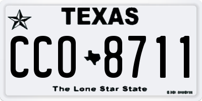 TX license plate CCO8711