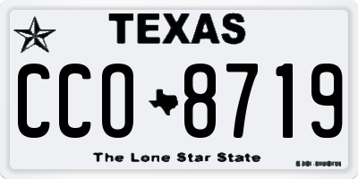 TX license plate CCO8719