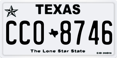 TX license plate CCO8746