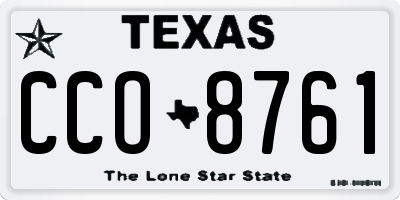 TX license plate CCO8761