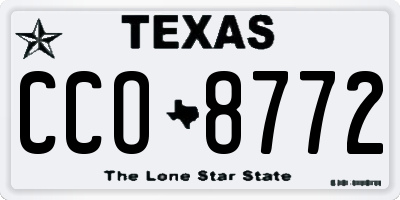 TX license plate CCO8772