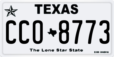 TX license plate CCO8773