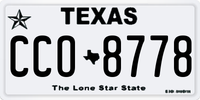 TX license plate CCO8778