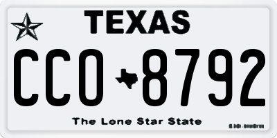 TX license plate CCO8792