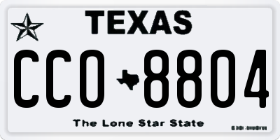 TX license plate CCO8804