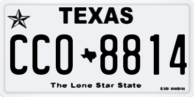 TX license plate CCO8814