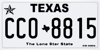 TX license plate CCO8815