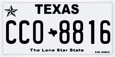 TX license plate CCO8816