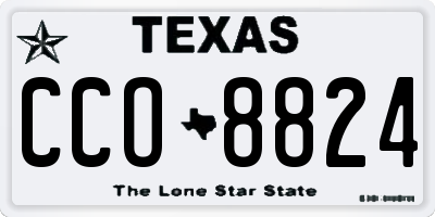 TX license plate CCO8824