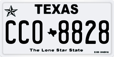 TX license plate CCO8828