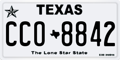 TX license plate CCO8842