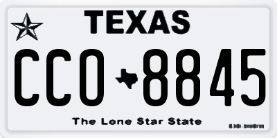 TX license plate CCO8845